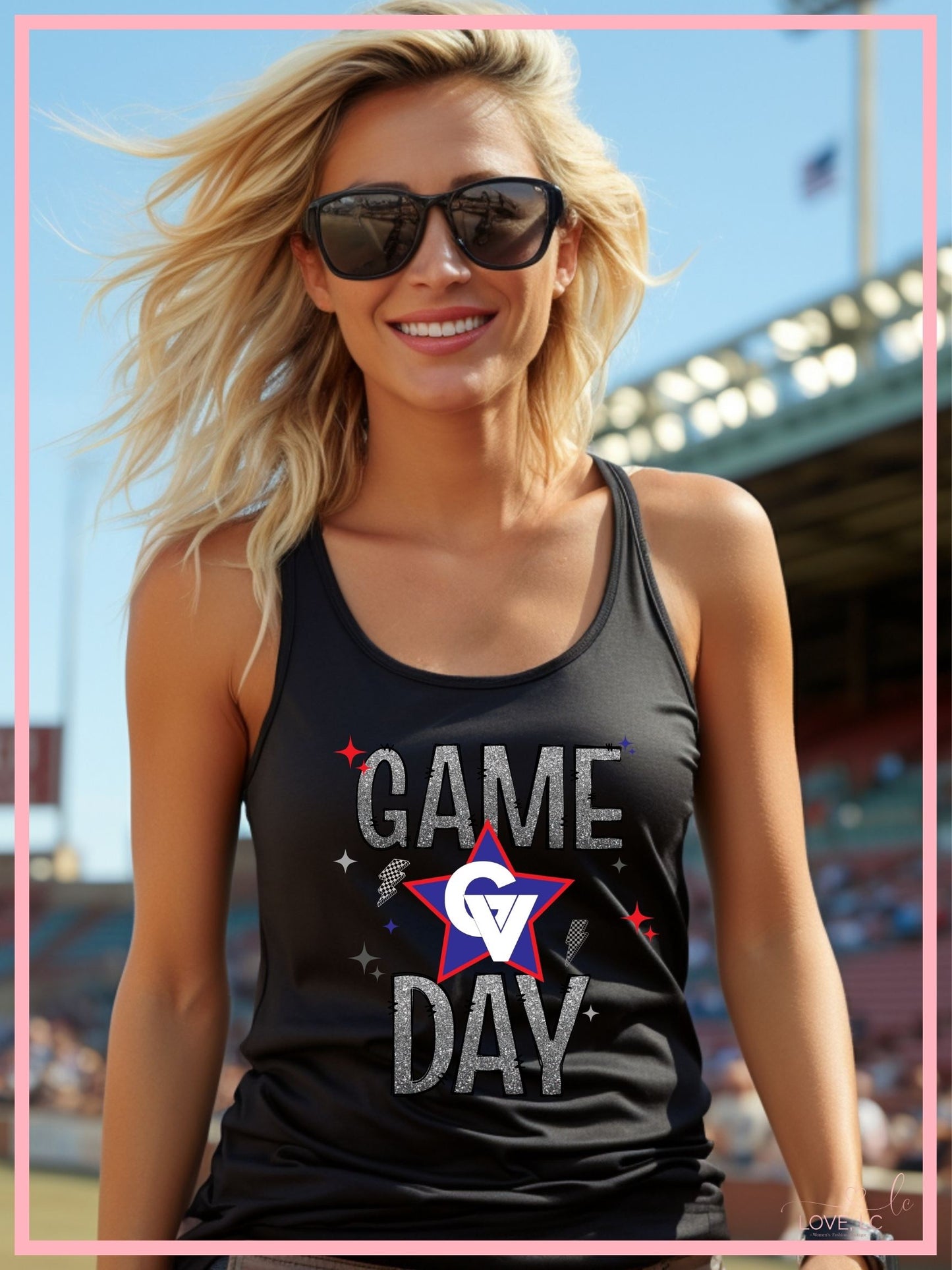 GVLL Faux Glitter Game Day