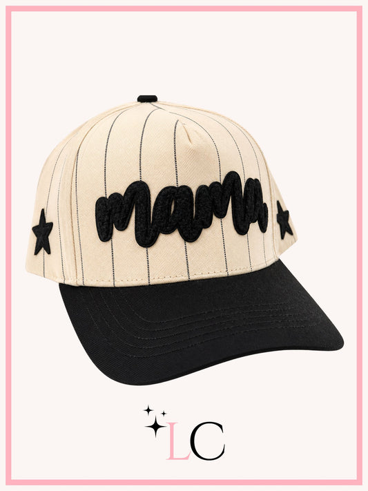 Mama Pinstripe Ball Cap