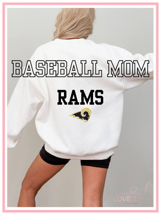 Large Print SEP Baseball Mom Crewneck